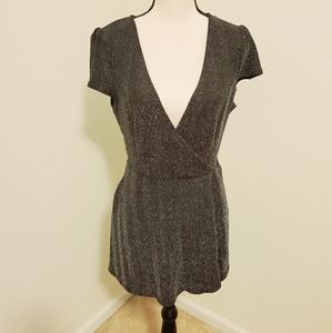 Black and Silver Zara Romper